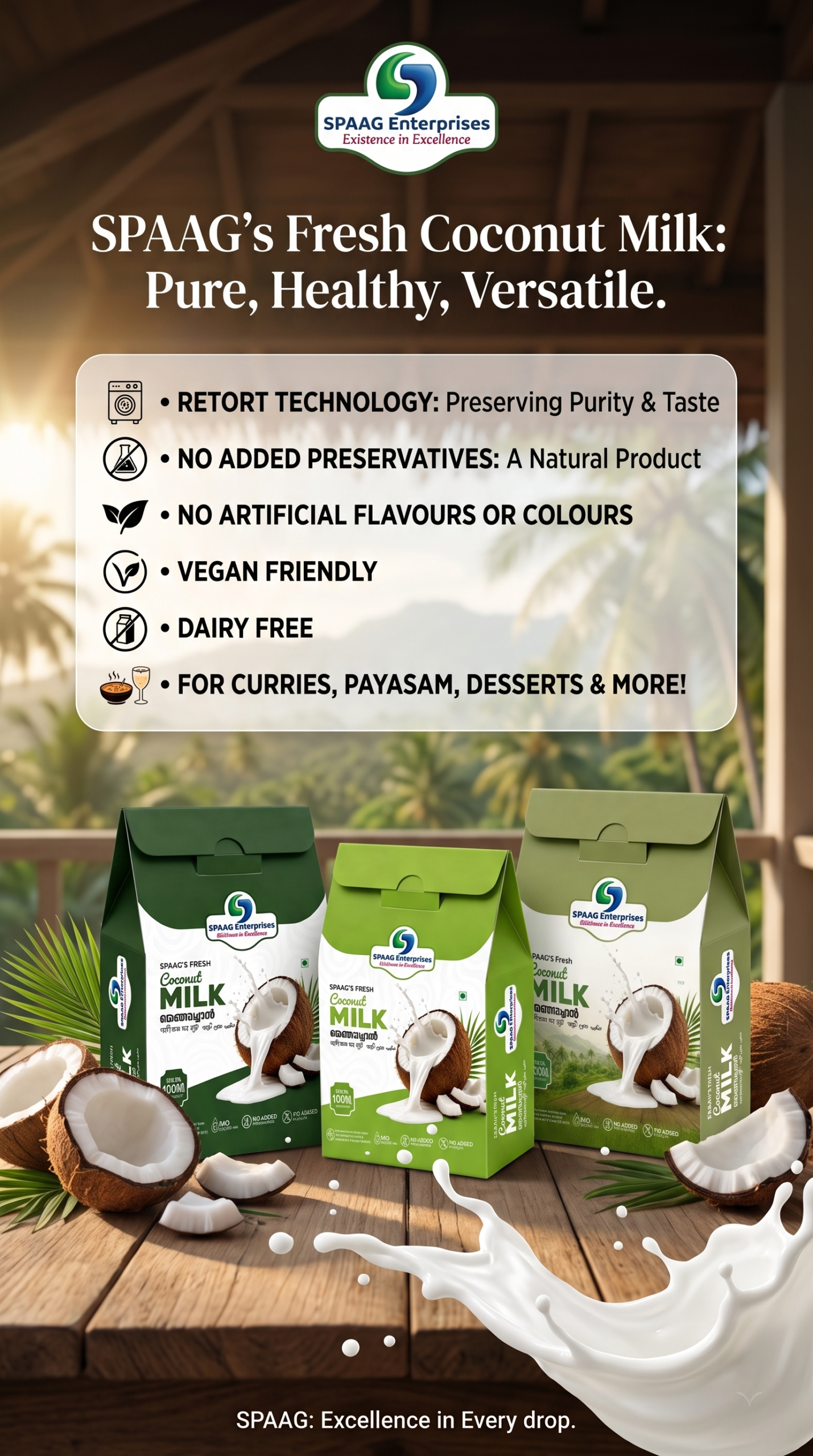 SPAAG's Fresh Coconut Milk Benefits