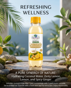 SPAAG's Fresh Natural Lemonade with Coconut Water and Ginger 250 ml bottle