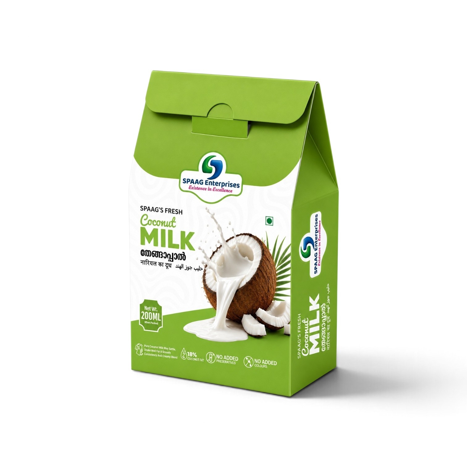 SPAAG's Fresh Coconut Milk 200ml