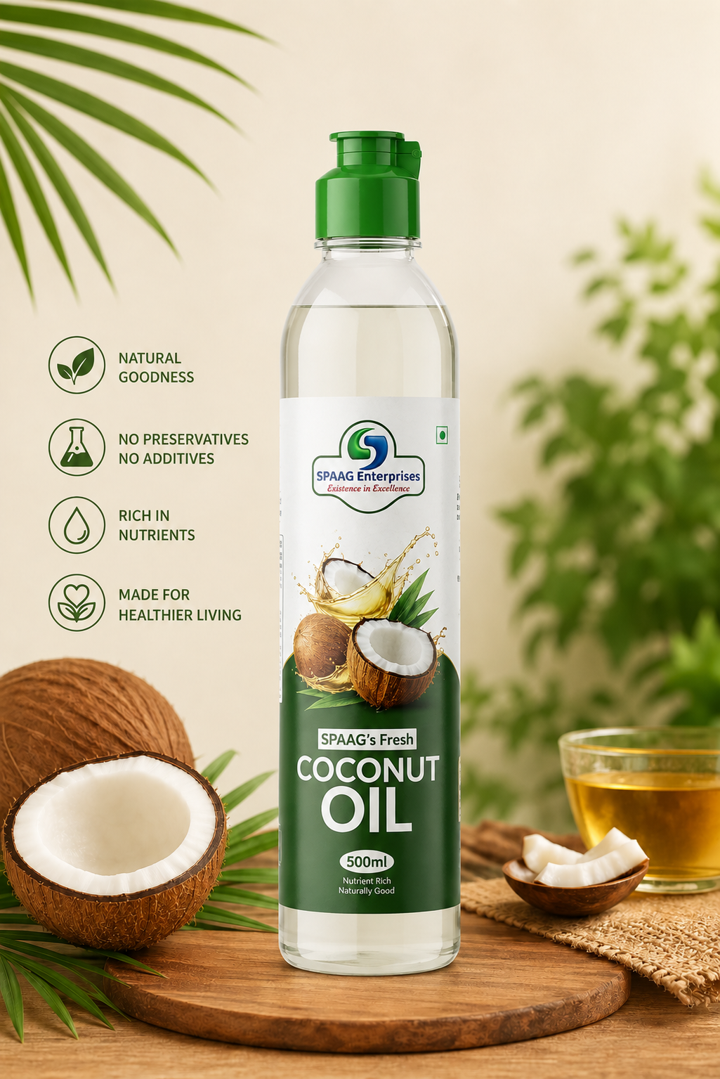 SPAAG's Fresh Coconut Oil 500ml